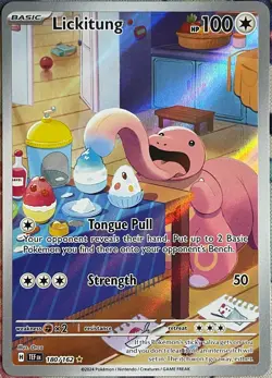 Lickitung Illustration Rare Holo - 180/162 - Temporal Forces Pokemon 2024 - Image 1