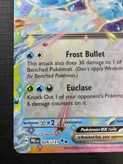Pokemon TCG: 2025 Glaceon Ex 026/131-DOUBLE RARE HOLO-Prismatic Evolutions - Image 4