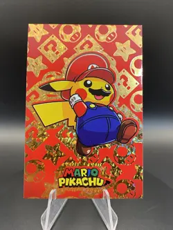 Mario Pikachu Pokemon Database Christmas Set Cracked Ice Holo - Image 1