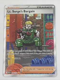 Lt. Surge’s Bargain 185/132 Pokemon TCG Mega Evolution Special Illustration Rare - Image 1