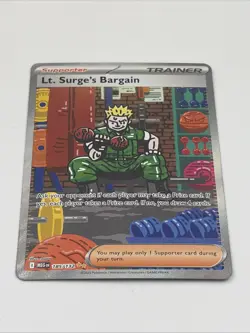 Lt. Surge’s Bargain 185/132 Pokemon TCG Mega Evolution Special Illustration Rare - Image 2