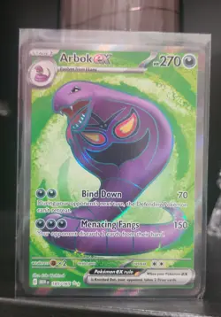 Pokemon 2023 Scarlet & Violet 151 Arbok Ex 185/165 Ultra Rare Full Art Near Mint - Image 1
