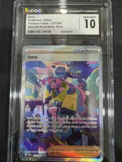 Pokemon TCG Paldean Fates Iono 237/091 SIR CGC Gem Mint 10 - Image 1