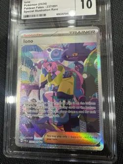 Pokemon TCG Paldean Fates Iono 237/091 SIR CGC Gem Mint 10 - Image 3