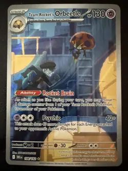 Team Rocket’s Orbeetle 198/182 Destined Rivals Pokemon TCG Illustration Rare NM - Image 1