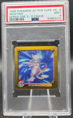 1999 Pokemon Action Flipz Mewtwo #S-8 Series One 3-D Chase PSA 9 Mint #150 - Image 1