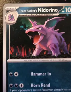 Team Rocket's Nidorino 118/182 Common Scarlet & Violet: Destined Rivals Pokemon - Image 2
