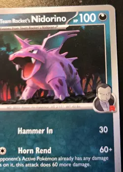 Team Rocket's Nidorino 118/182 Common Scarlet & Violet: Destined Rivals Pokemon - Image 3