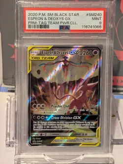 Pokemon TCG - Espeon & Deoxys GX #SM240 - Tag Team - PSA 9 - Image 3