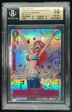 2022 One Piece Romance Dawn Nami Alternate Art Foil Manga #OP01-016 BGS 10 - Image 1