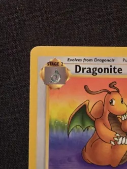 Dragonite Pokemon Card - 19/62 Non Holo Fossil Set Rare WOTC - EXC / LP - Image 3