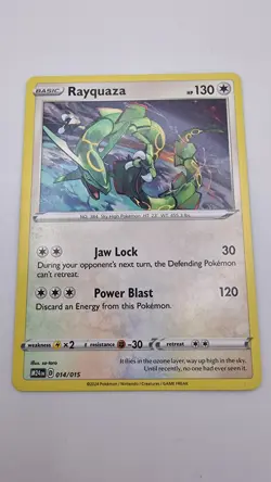 Pokemon TCG Pokemon Card McDonald's Rayquaza 014/015 Promo 2023 - Image 1