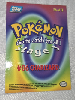 Topps 1999 Pokemon Charizard Card Foil First Movie Edition #6 Ungraded - Image 3