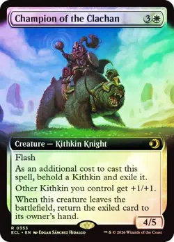 Champion of the Clachan Foil Extended Art Lorwyn Eclipsed NM MTG - Image 1