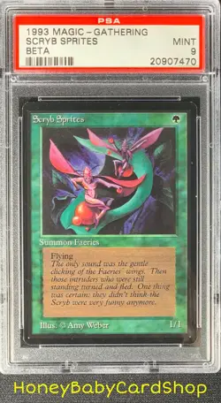 MTG Limited Edition Beta 1993 Scryb Sprites PSA 9 Mint Old School 93/94 - Image 1