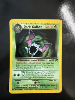 Pokemon TCG Dark Golbat Holo Card 7/82 MP - Image 1