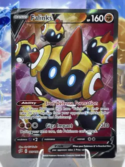 Falinks V 185/192 Rebel Clash NM Full Art Ultra Rare Pokemon Card - Image 1