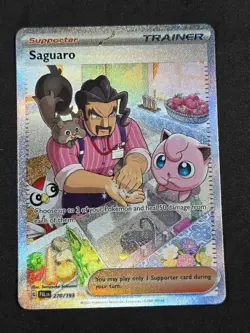 2023 Saguaro Full Art Holo Trainer Sv02 Paldea Evolved Pokemon TCG - Image 1