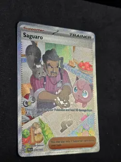 2023 Saguaro Full Art Holo Trainer Sv02 Paldea Evolved Pokemon TCG - Image 2