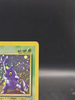 Pokemon TCG Heracross 6/111 1st Edition Neo Genesis Holo Rare LP - Image 3