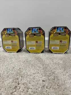 Pokemon TCG Hidden Fates Tin Charizard GX Factory Sealed Bundle (3) - Image 3