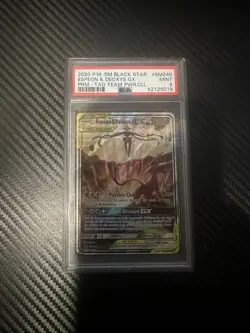 ESPEON & DEOXYS GX 2020 POKEMON SUN & MOON BLACK STAR PROMO SM240 PSA 9 - Image 1