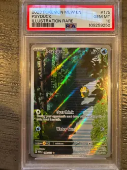 2023 POKEMON MEW EN-151 ILLUSTRATION RARE #175 PSYDUCK PSA 10 - Image 1