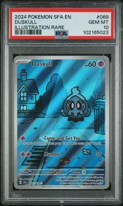 2024 POKEMON SFA EN-SHROUDED FABLE ILLUSTRATION RARE #068 DUSKULL PSA 10 - Image 1