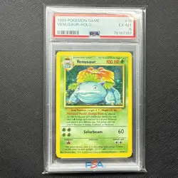 Venusaur Pokemon TCG Base Set 15/102 Holo Unlimited Rare - PSA 6 - Image 1