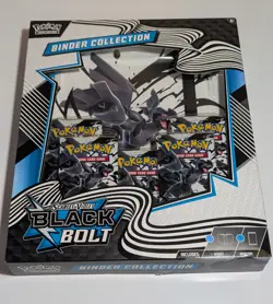 Pokemon Black Bolt Binder Collection New 5 Booster Packs - Image 1