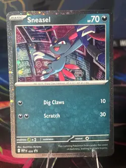 TCG Pokemon TCG Phantasmal Flames Sneasel Black Star Promo Cosmos Holo 020 - Image 1