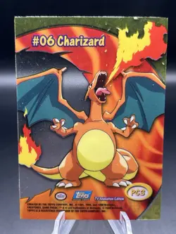 Pokemon TCG Charizard #06 Topps Clear Series PC3 Nintendo Rare TV Animation - Image 2