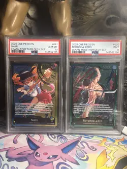 2025 ONE PIECE EN NAMI LEARN TOGETHER DECK MT 10 :RORONOA ZORO Psa 9(SEQUENTIAL - Image 1
