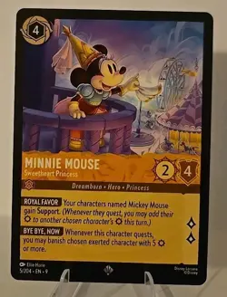 Minnie Mouse Sweetheart Princess 5/204 Disney's Lorcana Fabled Regular - Image 1