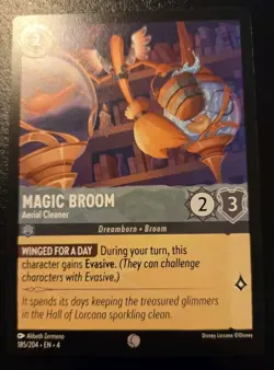 Magic Broom - Aerial Cleaner 185/204 Common Ursula's Return Disney Lorcana TCG - Image 1