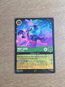 Max Goof Chart Topper 77/204 Cold Foil, Legendary Lorcana Disney TCG Fabled Card - Image 1