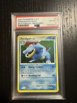 Pokemon TCG Feraligatr Holo Card 8/123 Mysterious Treasures 2007 Psa 8 - Image 1