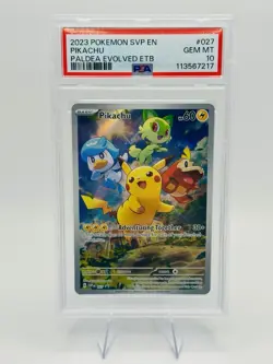 Pikachu 027 Sv: Scarlet & Violet Promo Cards Holo PSA 10 - Image 1