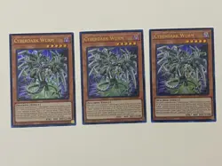 Yugioh - Cyberdark Wurm x 3 - 1st Edition Ultra Rare NM - Free Holo Card - Image 1