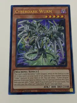 Yugioh - Cyberdark Wurm x 3 - 1st Edition Ultra Rare NM - Free Holo Card - Image 3