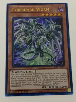 Yugioh - Cyberdark Wurm x 3 - 1st Edition Ultra Rare NM - Free Holo Card - Image 4