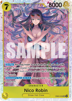 Nico Robin SR EB03-055 One Piece Card Heroines Edition - Image 1