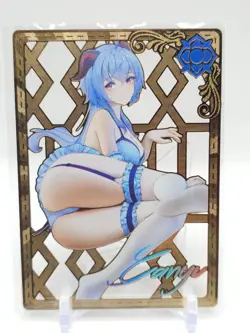 Goddess Story - Gold Metal Anime Waifu Trading Card - Ganyu - NUMBERED 50/200 - Image 1