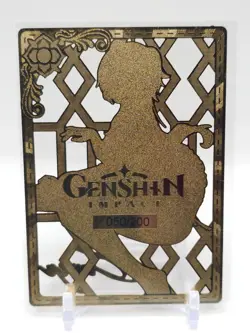 Goddess Story - Gold Metal Anime Waifu Trading Card - Ganyu - NUMBERED 50/200 - Image 2