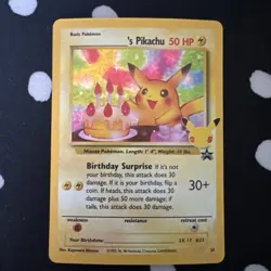 Pokemon Pikachu TCG Birthday Celebrations Classic Collection Holo Card 24/53 - Image 1