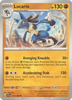 Lucario - NM - Scarlet and Violet: Base Set 114 - Image 1