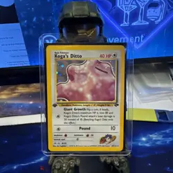 KOGA’S DITTO Pokemon Card - WOTC - 1st Edition - Gym Challenge - 10/132 - Image 1
