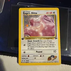 KOGA’S DITTO Pokemon Card - WOTC - 1st Edition - Gym Challenge - 10/132 - Image 2