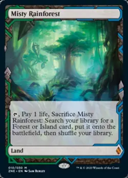 MTG English Misty Rainforest NM Foil Zendikar Rising Expeditions - Image 1