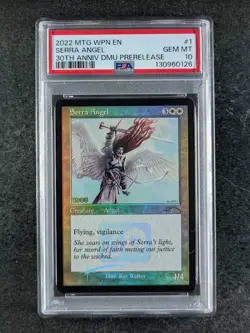 2022 MTG SERRA ANGEL 1/30 30th Anni. Promo Foil Retro-Frame Rare ENG PSA 10 (B) - Image 1